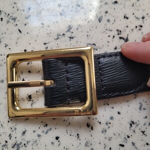 Ralph Lauren Black Belt with Gold Buckle